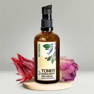Toner demachiant pentru ten uscat cu hibiscus și trandafiri